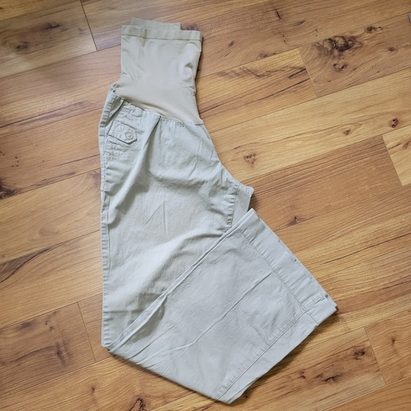Motherhood Maternity Khaki Pants Size Large - Picture 1 of 10